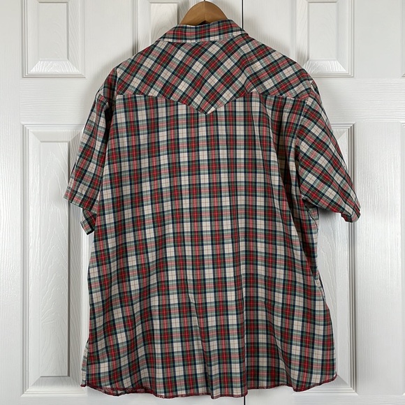 Wrangler cowboy pearl snap western short sleeve button down shirt, men’s XL - Picture 7 of 9